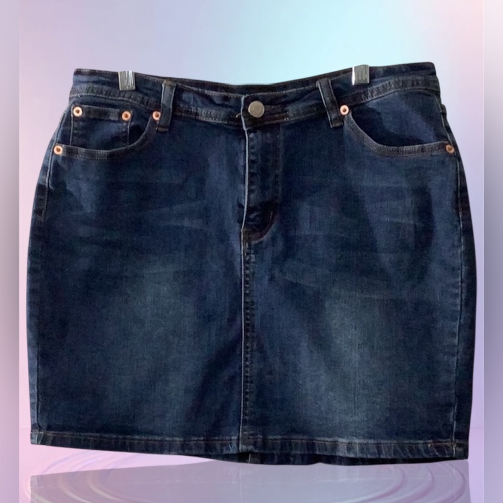 Chouyatou Women Denim Skirt